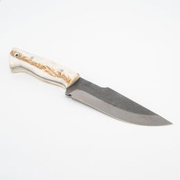 El Yapımı Yelkenli Model Bushcraft Bıçağı  | Geyik Boynuzu & Reçine Kabze