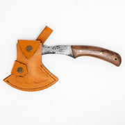 El Yapımı Dövme Karbon Çeliği Balta | Ceviz Ağacı Saplı