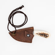 El Yapımı Mini Kolye Bıçağı  | Geyik Boynuzu & Paduk Sap Seçenekleri