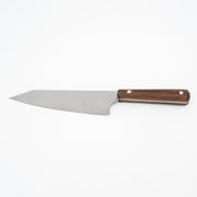 El Yapımı Mini Santoku Şef Bıçağı | Paslanmaz 4116 Alman Çeliği & Ceviz Ağacı Kabze