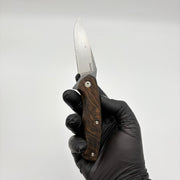 N690 Böhler Çelik Katlanabilir Mini Çakı | Doğal Ceviz Kabze