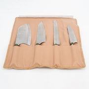 Kibele Orjinal Çantalı 4'lü Mutfak Bıçağı Seti | Paslanmaz 4116 Alman Çeliği & Yeşil Pelesenk Kabze