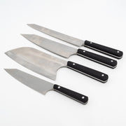 Kibele Orjinal Çantalı 4'lü Mutfak Bıçağı Seti | Paslanmaz 4116 Alman Çeliği & Endüstriyel Siyah Kabze