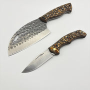 El Yapımı 2'li Kamp Bıçağı Seti | Almazan ve Cep Çakısı