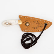 El Yapımı Mini Kolye Bıçağı  |  4116 Paslanmaz Alman Çeliği & Geyik Boynuzu Kabze