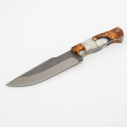 El Yapımı Yelkenli Model Bushcraft Bıçağı  | Geyik Boynuzu & Reçine Kabze