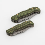 El Yapımı Katlanabilir Çakı | Pelesenk Ağaç & Deri Kılıf