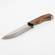 El Yapımı Kamp Bıçağı | 4116 Paslanmaz Alman Çeliği & Doğal Ceviz & Geyik Boynuzu Kabze