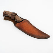 Özel Ceviz Saplı  Dövme Çelik Bushcraft Bıçağı