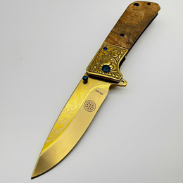 İşlemeli Gold Luxury Çakı – SWAT Serisi Özel Tasarım