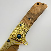 İşlemeli Gold Luxury Çakı – SWAT Serisi Özel Tasarım