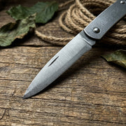 Tamamı Metal Minimalist Katlanır Cep Çakısı | Paslanmaz Çelik İnce & Kompakt Günlük Çakı