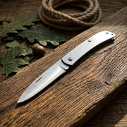 Tamamı Metal Minimalist Katlanır Cep Çakısı | Paslanmaz Çelik İnce & Kompakt Günlük Çakı