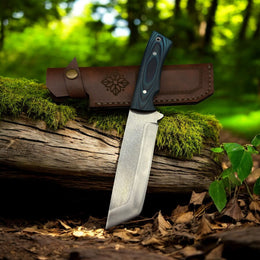 Özel Yapım Tanto Model Kampçı Bıçağı | Reçine & Micarta Kabze