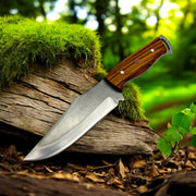 El Yapımı Kamp & Bushcraft Bıçağı | Ceviz & Reçine ve Micarta Kabze