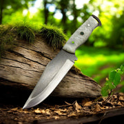 El Yapımı Kamp & Bushcraft Bıçağı | Ceviz & Reçine ve Micarta Kabze