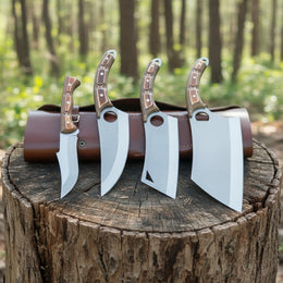 4’lü Deluxe Kamp Bıçağı Seti | Tam Donanımlı Outdoor Şef Seti