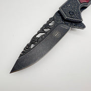 SWAT Tactical Series – Gravür İşlemeli Ahşap Kabzalı Koleksiyonluk Çakı