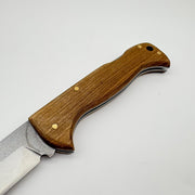 El Yapımı Anadolu Model Katlanabilir Çakı | Doğal Ceviz Kabze & Deri Kılıf