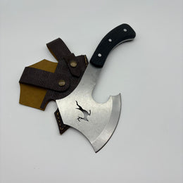 Geyik Figürlü Kamp ve Avcı Baltası  | 4116 Paslanmaz Alman Çeliği & Natural Sap Seçenekleri