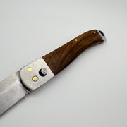 El Yapımı Gözden Katlanabilir Çakı | Doğal Ceviz Kabze & Deri Kılıf