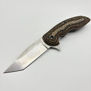 El Yapımı Tanto Model Katlanabilir Çakı | Verzalit Kabze & Deri Kılıf