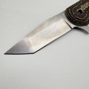 El Yapımı Tanto Model Katlanabilir Çakı | Verzalit Kabze & Deri Kılıf